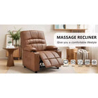 Fauteuil inclinable électrique VECELO avec fonctions de massage et de chaleur, fauteuil de massage en cuir PU rembourré, fauteuil à bascule électrique 35 positions pour salon