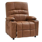 Fauteuil inclinable électrique VECELO avec fonctions de massage et de chaleur, fauteuil de massage en cuir PU rembourré, fauteuil à bascule électrique 35 positions pour salon