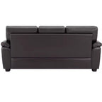 Canapé et causeuse en similicuir avec banc de rangement ottoman, canapé grand confort pour salon, salle de détente - Morden Fort