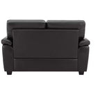 Canapé et causeuse en similicuir avec banc de rangement ottoman, canapé grand confort pour salon, salle de détente - Morden Fort