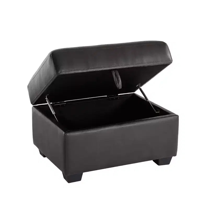 Canapé et causeuse en similicuir avec banc de rangement ottoman, canapé grand confort pour salon, salle de détente - Morden Fort