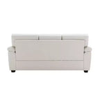 Canapé et causeuse en similicuir avec banc de rangement ottoman, canapé grand confort pour salon, salle de détente - Morden Fort