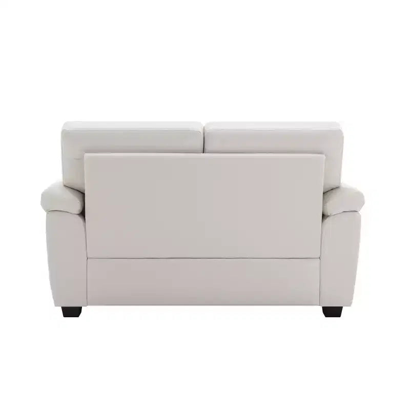 Canapé et causeuse en similicuir avec banc de rangement ottoman, canapé grand confort pour salon, salle de détente - Morden Fort