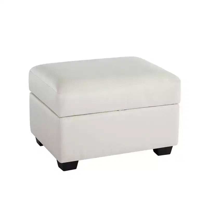 Canapé et causeuse en similicuir avec banc de rangement ottoman, canapé grand confort pour salon, salle de détente - Morden Fort