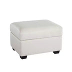 Canapé et causeuse en similicuir avec banc de rangement ottoman, canapé grand confort pour salon, salle de détente - Morden Fort