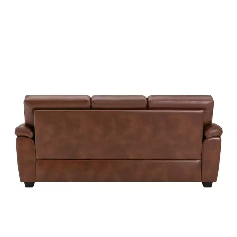 Canapé et causeuse en similicuir avec banc de rangement ottoman, canapé grand confort pour salon, salle de détente - Morden Fort
