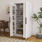 CLIHOME Armoire de rangement de cuisine, Meuble de buffet autoportant