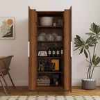 CLIHOME Armoire de rangement de cuisine, Meuble de buffet autoportant