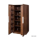 CLIHOME Armoire de rangement de cuisine, Meuble de buffet autoportant