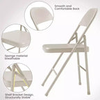 Lot de 2 chaises pliantes Whizmax, cadre en métal capacité 158 kg, chaises pliables noires portables pour intérieur/extérieur, salle à manger/salon et bureau