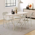 Lot de 2 chaises pliantes Whizmax, cadre en métal capacité 158 kg, chaises pliables noires portables pour intérieur/extérieur, salle à manger/salon et bureau