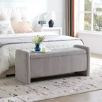 Banc pouf ottoman en velours PINMOCO 44 pouces, repose-pieds rembourré de rangement pour salon et chambre à coucher