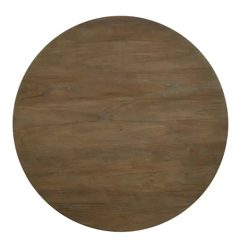 Christopher Knight Home Jimmy Ensemble de salle à manger rond 5 pièces vintage 47 en bois avec 4 chaises rembourrées