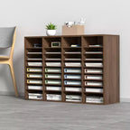 Organisateurs de documents VEVOR, Casier de bureau à 36 compartiments avec étagères réglables, Trieur de documents en bois 99,8 x 30,5 x 68,1 cm, certifié EPA