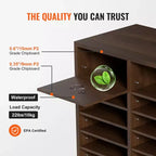 Organisateurs de documents VEVOR, Casier de bureau à 36 compartiments avec étagères réglables, Trieur de documents en bois 99,8 x 30,5 x 68,1 cm, certifié EPA