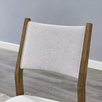 Chaises de salle à manger rembourrées Roundhill Furniture Parker, ensemble de 2, chêne clair et gris