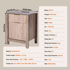 VEVOR Lot de 2 tables de bout de style rustique, table de chevet avec station de charge, table d'appoint à 3 niveaux avec armoire de rangement et 2 tiroirs, table d'appoint