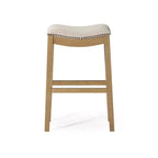Tabouret de bar sans dossier Maven Lane Alex avec revêtement en tissu 31