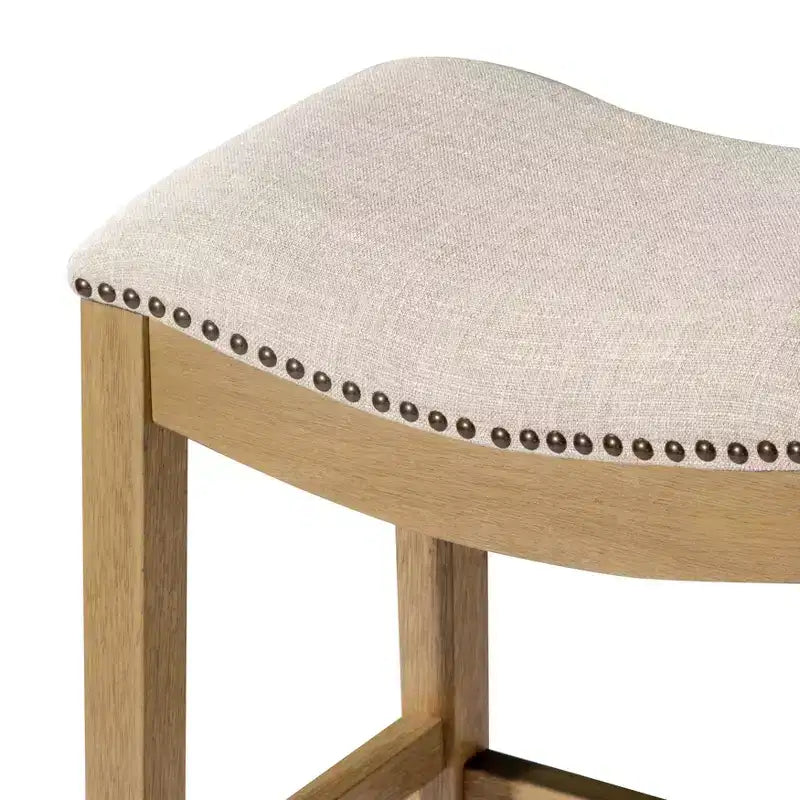 Tabouret de bar sans dossier Maven Lane Alex avec revêtement en tissu 31