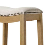 Tabouret de bar sans dossier Maven Lane Alex avec revêtement en tissu 31
