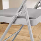 Lot de 4 chaises pliantes Whizmax avec coussin rembourré et dossier, chaises en métal avec coussin confortable pour la maison et le bureau, pour événements intérieurs et extérieurs