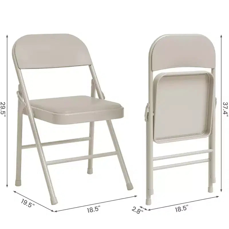 Lot de 4 chaises pliantes Whizmax avec coussin rembourré et dossier, chaises en métal avec coussin confortable pour la maison et le bureau, pour événements intérieurs et extérieurs