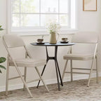 Lot de 4 chaises pliantes Whizmax avec coussin rembourré et dossier, chaises en métal avec coussin confortable pour la maison et le bureau, pour événements intérieurs et extérieurs