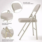Lot de 4 chaises pliantes Whizmax avec coussin rembourré et dossier, chaises en métal avec coussin confortable pour la maison et le bureau, pour événements intérieurs et extérieurs