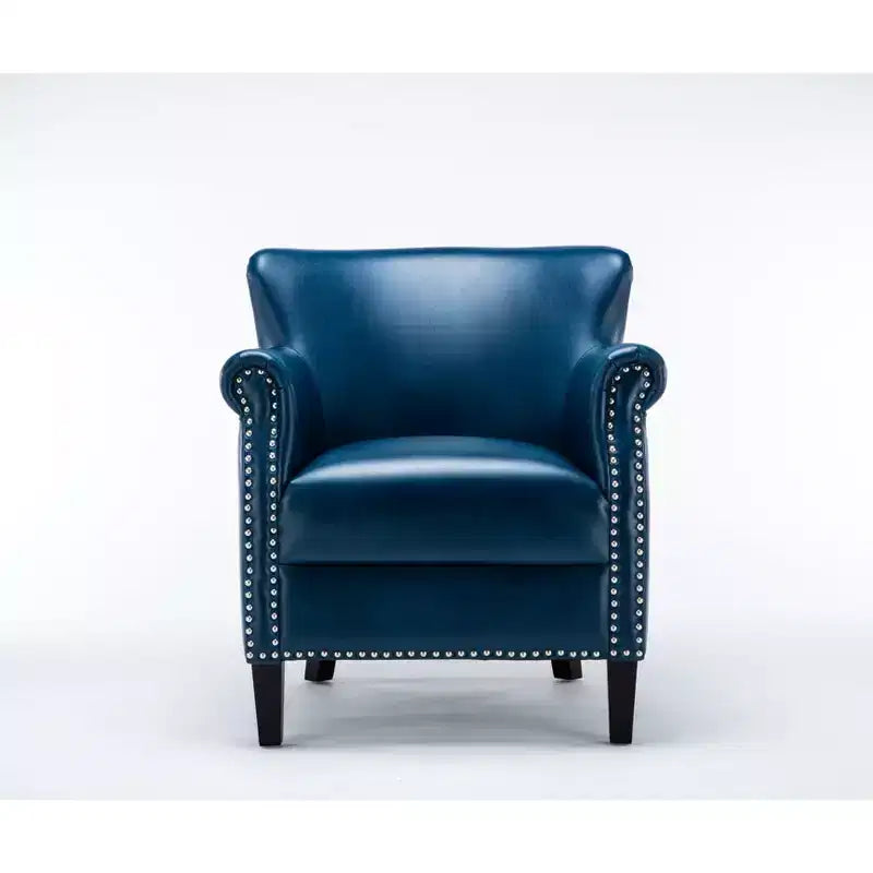 Okak Fine Accent Chair with Comfy Back Upholstery Cushion Club Chair Armchair Single Sofa for Living Room Waiting Room Reading Spaces, Navy Blue