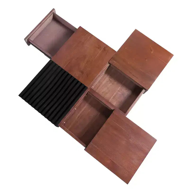 Table basse en bois d'acacia Christopher Knight Home Elaris, style moderne du milieu du siècle, avec rangement