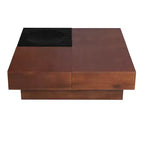 Table basse en bois d'acacia Christopher Knight Home Elaris, style moderne du milieu du siècle, avec rangement