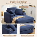 Hyleory Chaise longue en velours côtelé avec ottoman, fauteuil inclinable une place, fauteuil d'appoint moderne pour salon ou chambre à coucher