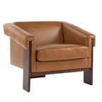 Okak 34 Fauteuil moderne avec revêtement confortable, coussins profonds, bois massif, fauteuil du milieu du siècle pour salon, chambre à coucher, salle d'attente