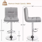 Tabouret de bar pivotant moderne Yaheetech à hauteur réglable