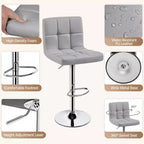Tabouret de bar pivotant moderne Yaheetech à hauteur réglable