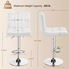 Tabouret de bar pivotant moderne Yaheetech à hauteur réglable