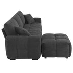 Canapé modulable Whisen 110, forme en L avec assise extra-large, design à lignes tendues