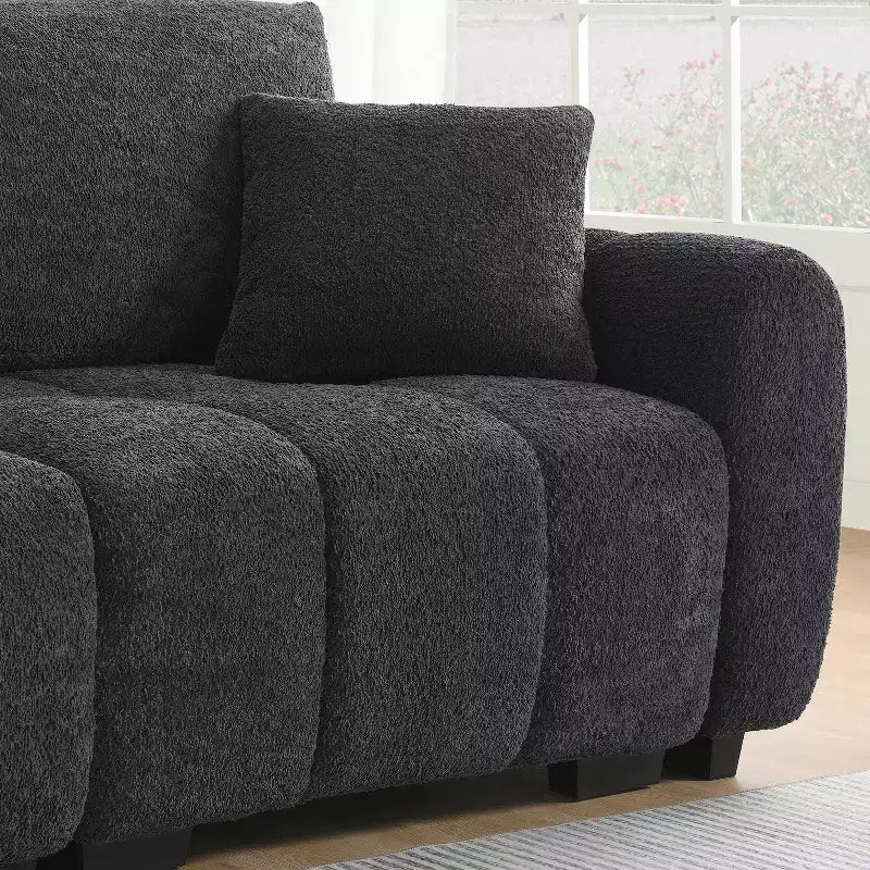 Canapé modulable Whisen 110, forme en L avec assise extra-large, design à lignes tendues