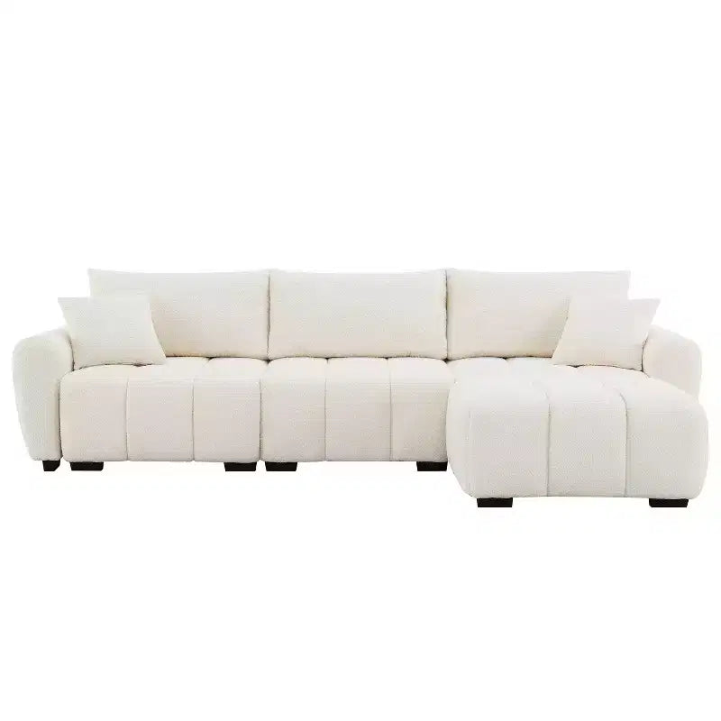 Canapé modulable Whisen 110, forme en L avec assise extra-large, design à lignes tendues