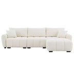 Canapé modulable Whisen 110, forme en L avec assise extra-large, design à lignes tendues