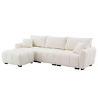 Canapé modulable Whisen 110, forme en L avec assise extra-large, design à lignes tendues