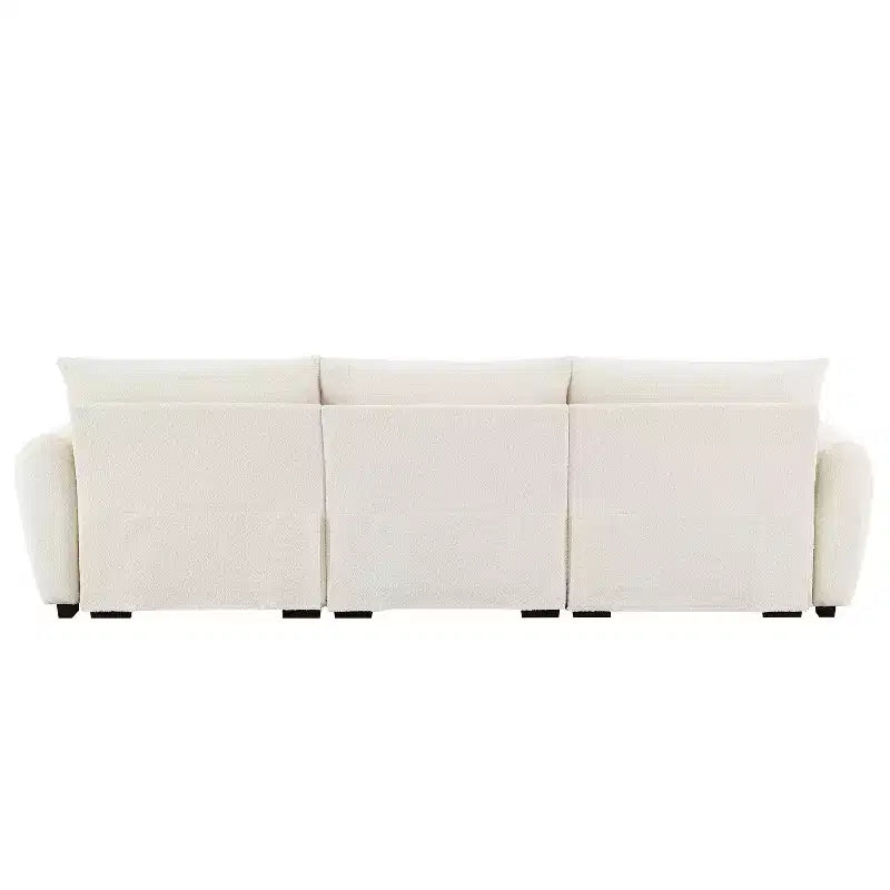 Canapé modulable Whisen 110, forme en L avec assise extra-large, design à lignes tendues
