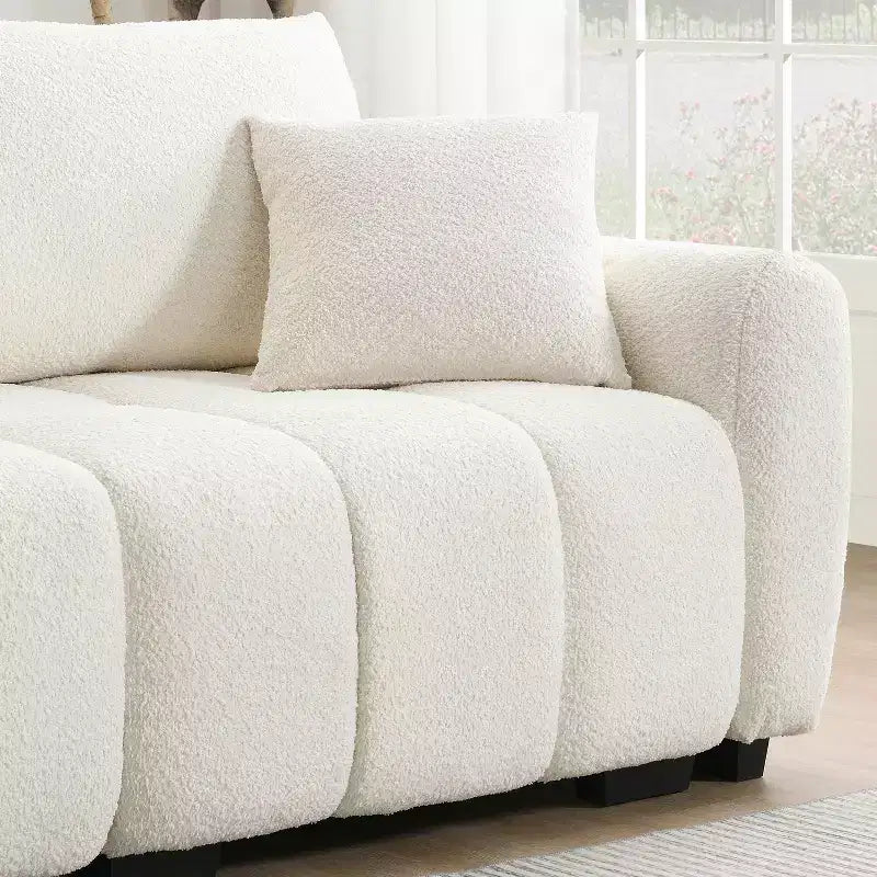 Canapé modulable Whisen 110, forme en L avec assise extra-large, design à lignes tendues