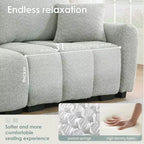 Canapé modulable Whisen 110, forme en L avec assise extra-large, design à lignes tendues