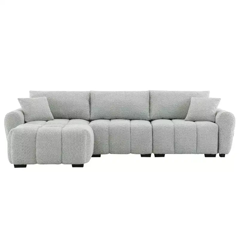 Canapé modulable Whisen 110, forme en L avec assise extra-large, design à lignes tendues