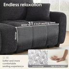 Canapé modulable Whisen 110, forme en L avec assise extra-large, design à lignes tendues
