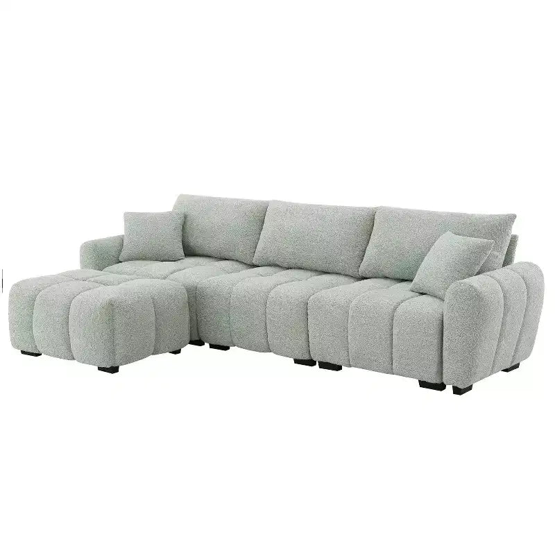 Canapé modulable Whisen 110, forme en L avec assise extra-large, design à lignes tendues