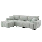Canapé modulable Whisen 110, forme en L avec assise extra-large, design à lignes tendues