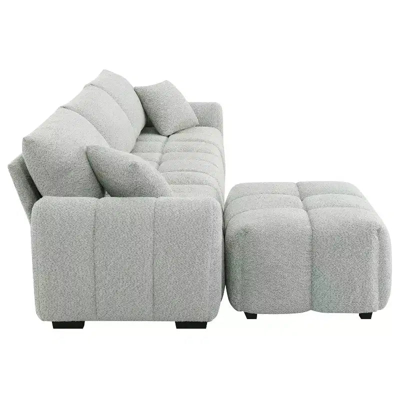 Canapé modulable Whisen 110, forme en L avec assise extra-large, design à lignes tendues
