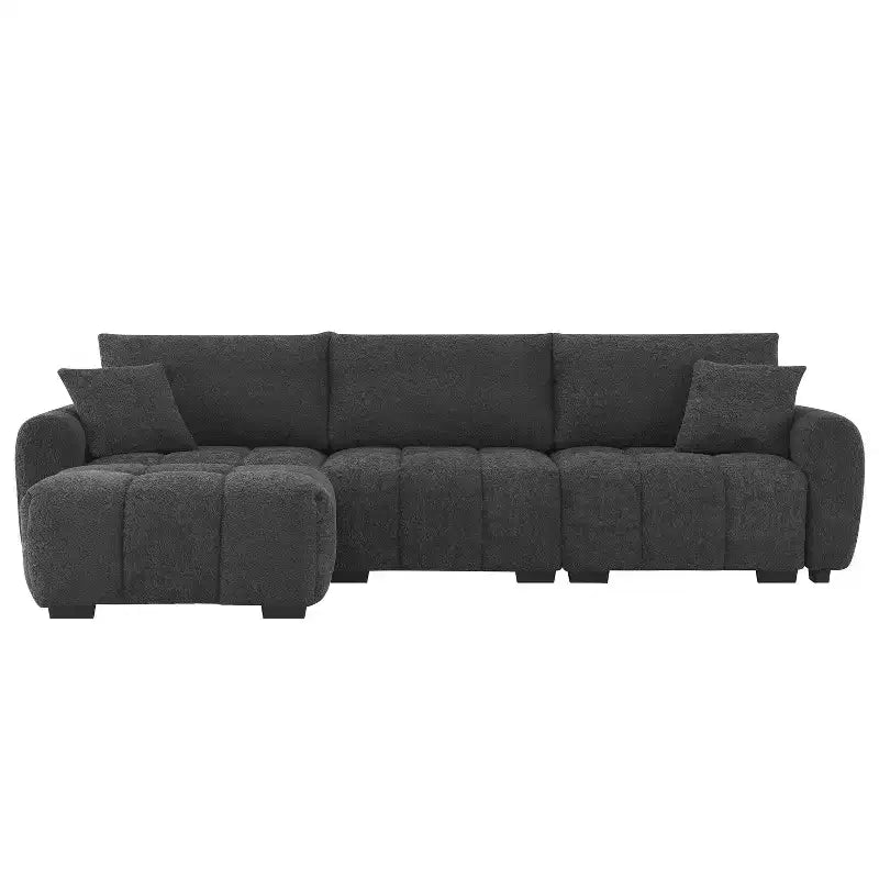 Canapé modulable Whisen 110, forme en L avec assise extra-large, design à lignes tendues